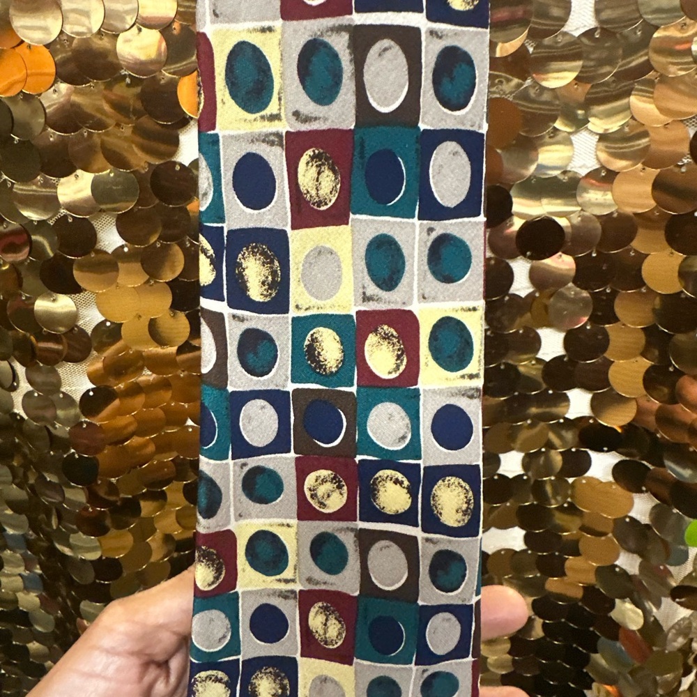 Multicolor Geometric Pattern Tie - image 3